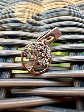 KEEP Collective Gold Tree of Life Charm with Clear Crystals
